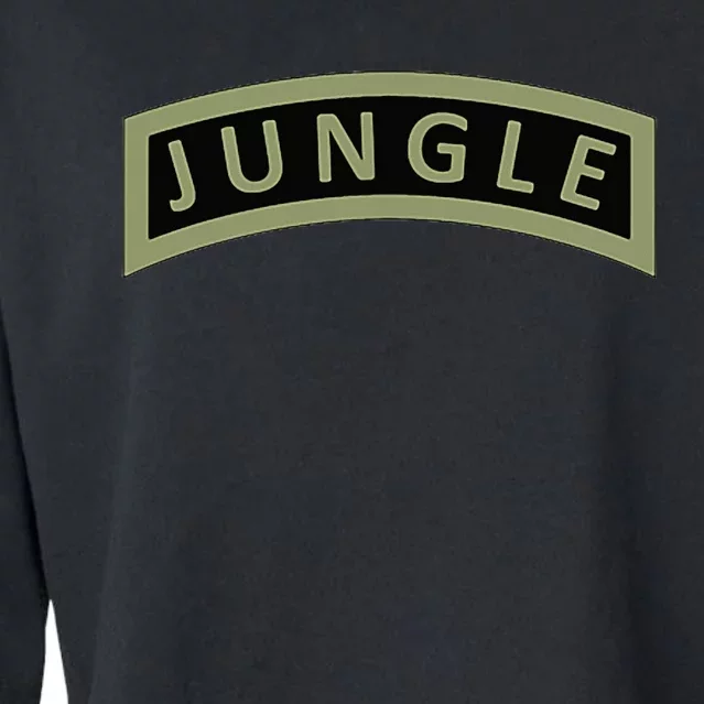 Army Jungle Tab Cropped Pullover Crew