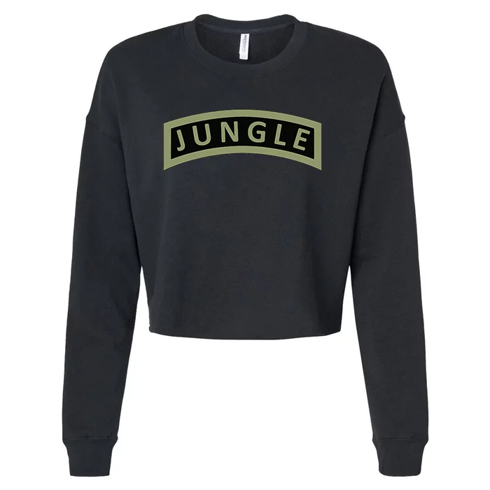 Army Jungle Tab Cropped Pullover Crew