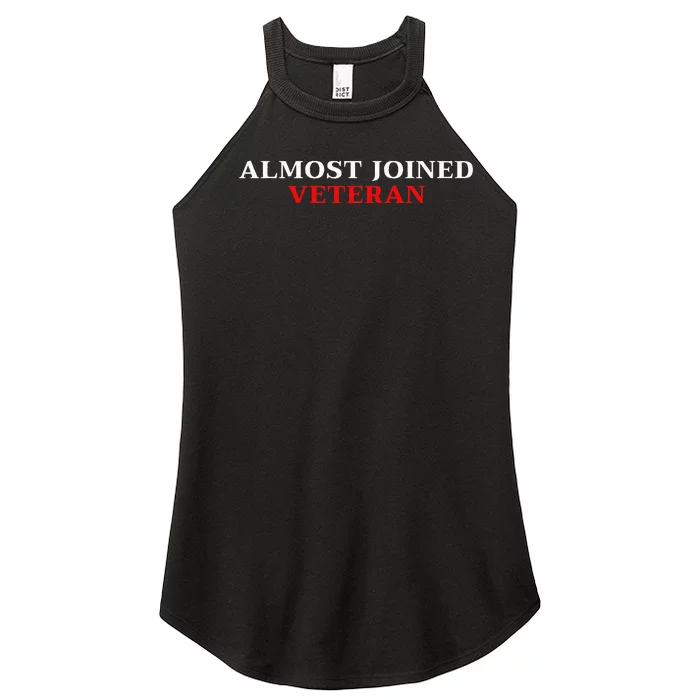 Almost Joined Veteran Funny Apparel Women’s Perfect Tri Rocker Tank