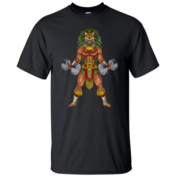 Aztec Jaguar Warrior Bodybuilding Gym Weightlifting Fitness Tall T-Shirt