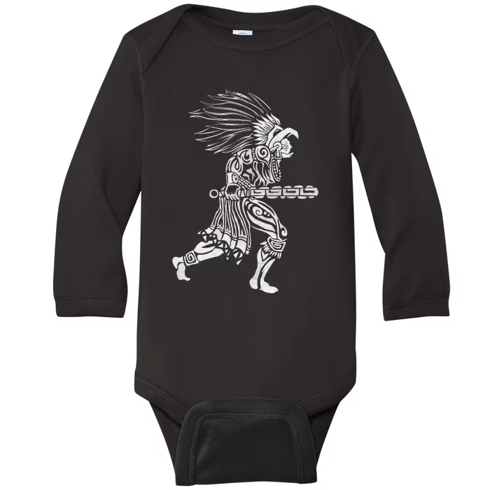 Aztec Jaguar Warrior Mayan Warrior Ancient Aztec Baby Long Sleeve Bodysuit