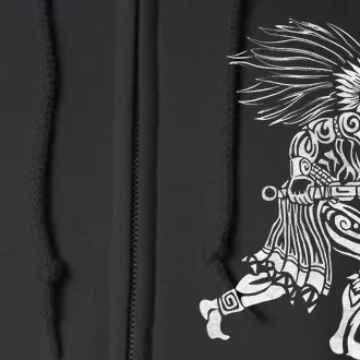 Aztec Jaguar Warrior Mayan Warrior Ancient Aztec Full Zip Hoodie