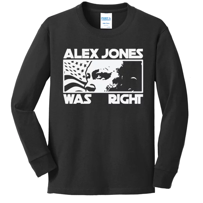 Alex Jones Was Right Kids Long Sleeve Shirt