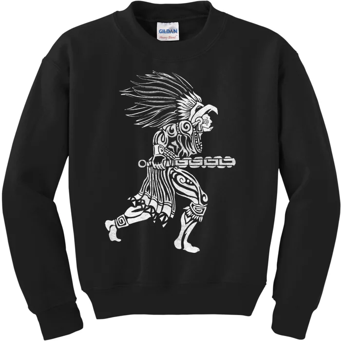 Aztec Jaguar Warrior Mayan Warrior Ancient Aztec Kids Sweatshirt