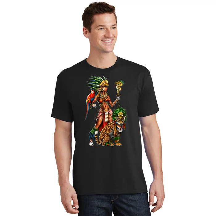 Aztec Jaguar Warrior Ancient Mayan Goddess T-Shirt