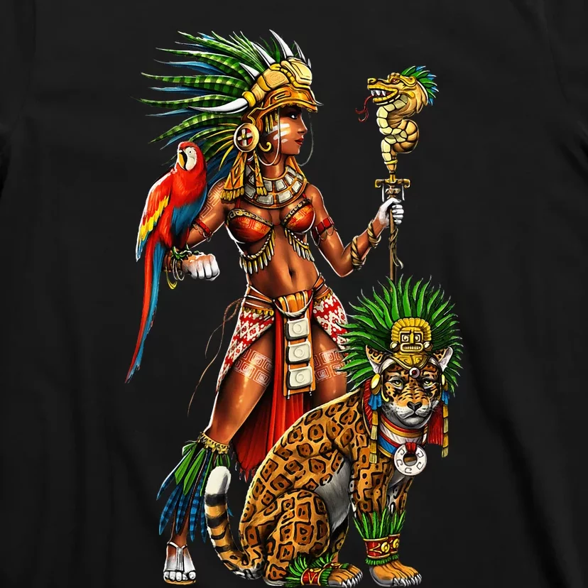 Aztec Jaguar Warrior Ancient Mayan Goddess T-Shirt