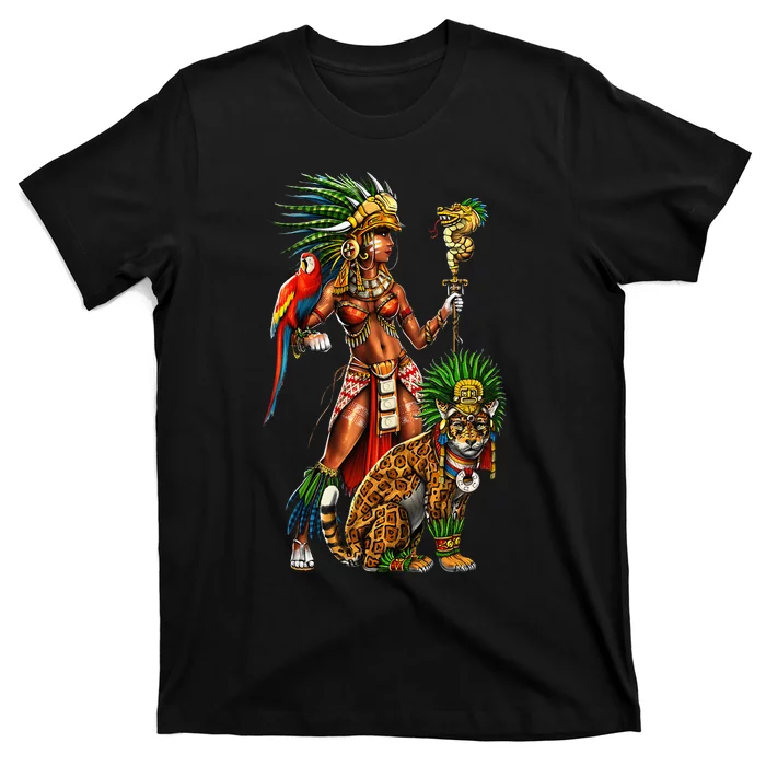 Aztec Jaguar Warrior Ancient Mayan Goddess T-Shirt