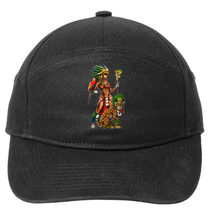 Aztec Jaguar Warrior Ancient Mayan Goddess 7-Panel Snapback Hat