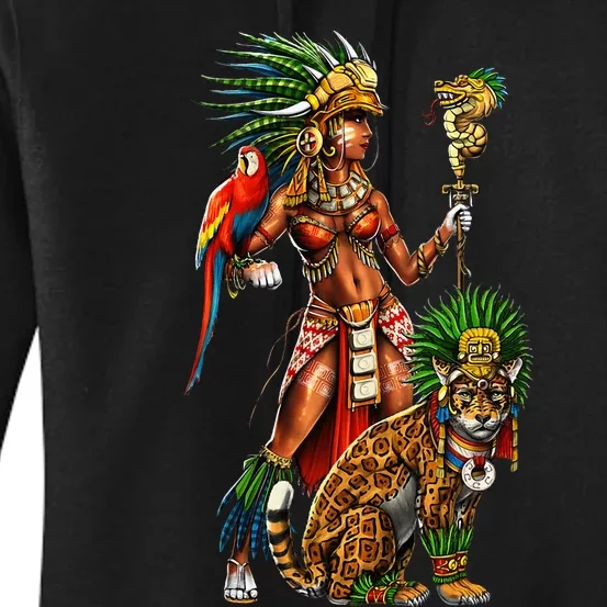 Aztec Jaguar Warrior Ancient Mayan Goddess Women's Pullover Hoodie