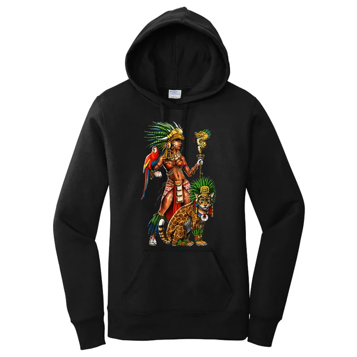 Aztec Jaguar Warrior Ancient Mayan Goddess Women's Pullover Hoodie