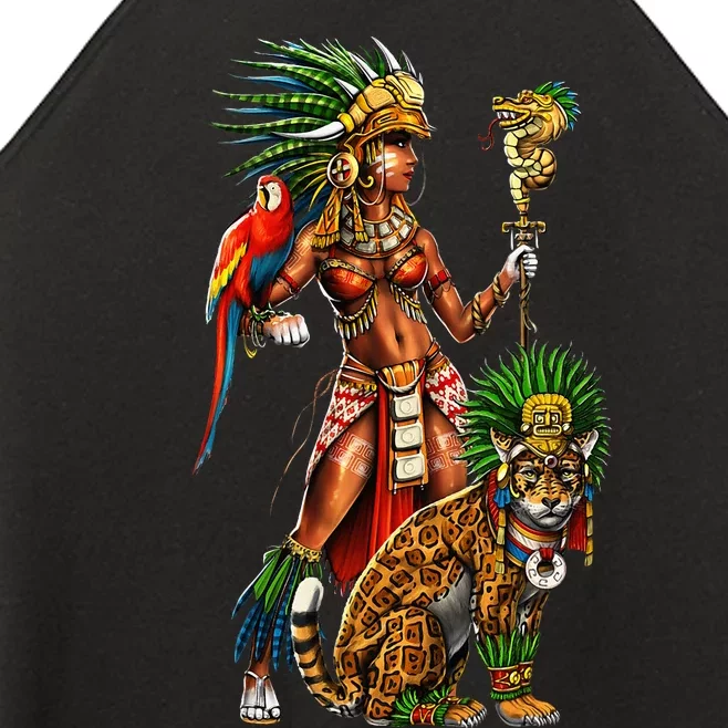 Aztec Jaguar Warrior Ancient Mayan Goddess Women’s Perfect Tri Rocker Tank