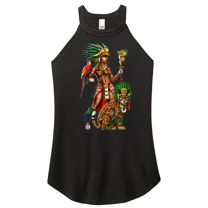 Aztec Jaguar Warrior Ancient Mayan Goddess Women’s Perfect Tri Rocker Tank