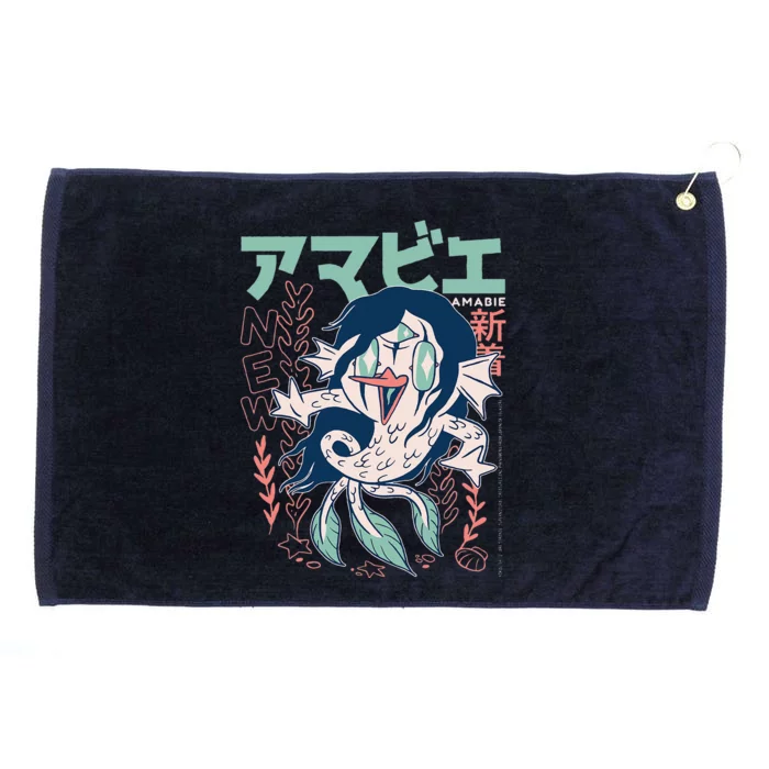 Amabie Japanese Yokai Grommeted Golf Towel