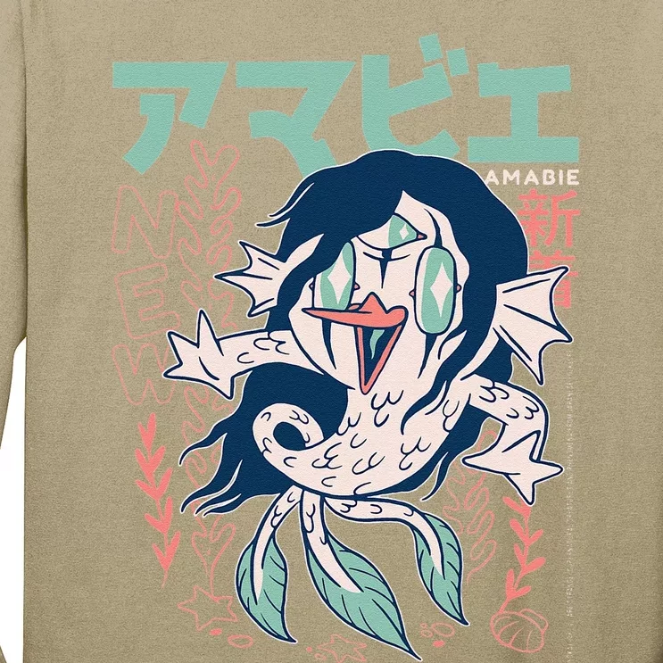 Amabie Japanese Yokai Long Sleeve Shirt