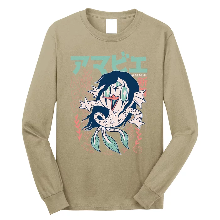 Amabie Japanese Yokai Long Sleeve Shirt