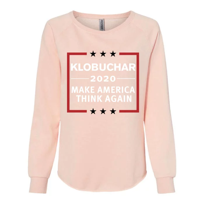 Amy Klobuchar 2020 Make America Think Again Democratic Meaningful Gift Womens California Wash Sweatshirt