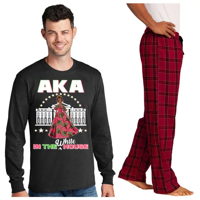 AKA In The White House Kamala Harris AKA Sorority Pride Long Sleeve Pajama Set