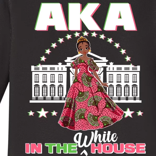 AKA In The White House Kamala Harris AKA Sorority Pride Baby Long Sleeve Bodysuit