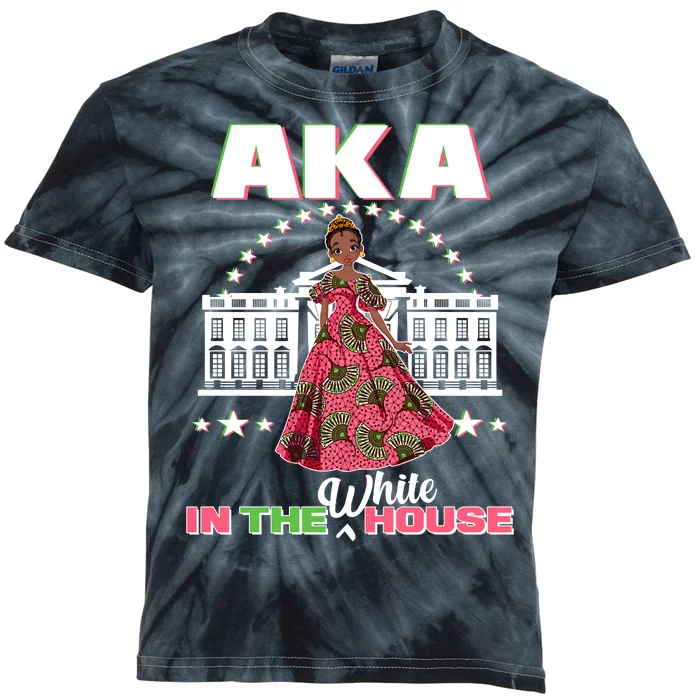 AKA In The White House Kamala Harris AKA Sorority Pride Kids Tie-Dye T-Shirt