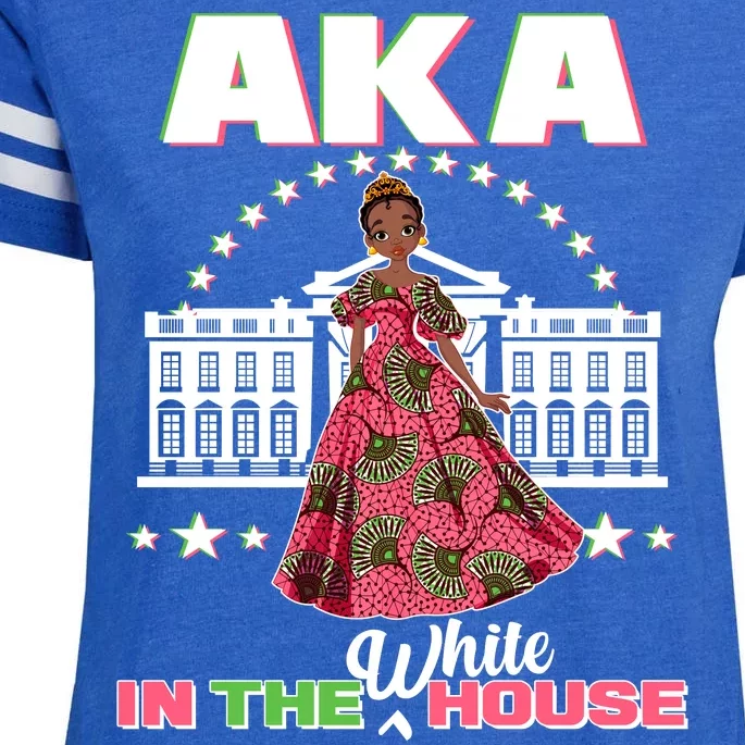 AKA In The White House Kamala Harris AKA Sorority Pride Enza Ladies Jersey Football T-Shirt