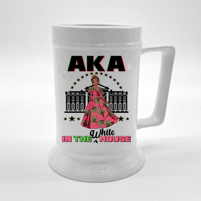 AKA In The White House Kamala Harris AKA Sorority Pride Front & Back Beer Stein