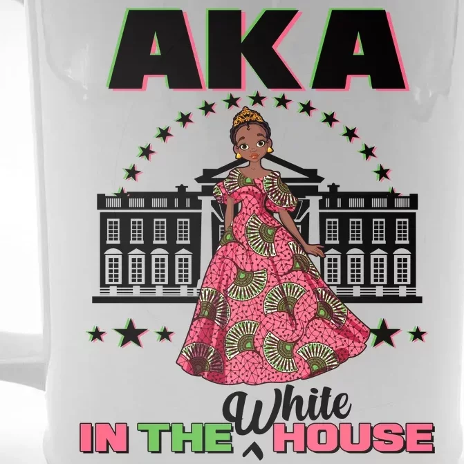 AKA In The White House Kamala Harris AKA Sorority Pride Front & Back Beer Stein