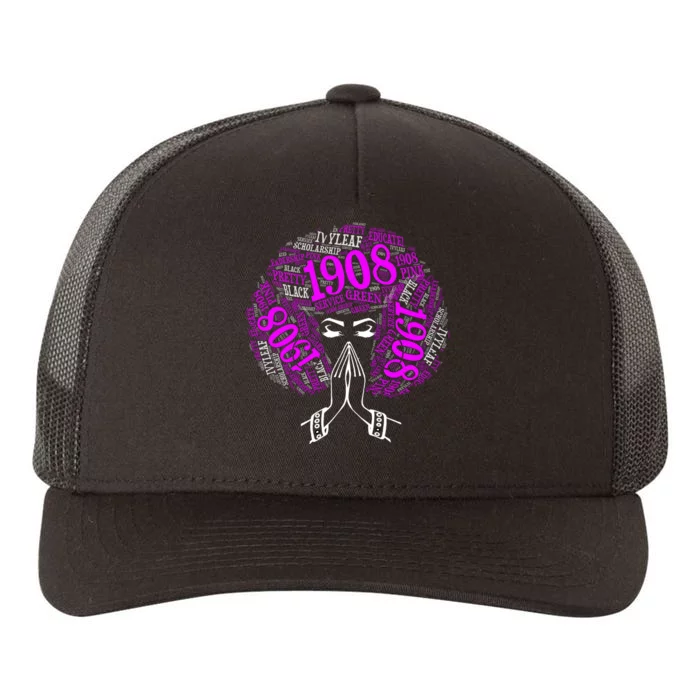 AKA Sorority Alpha 1908 Pretty Girl Yupoong Adult 5-Panel Trucker Hat