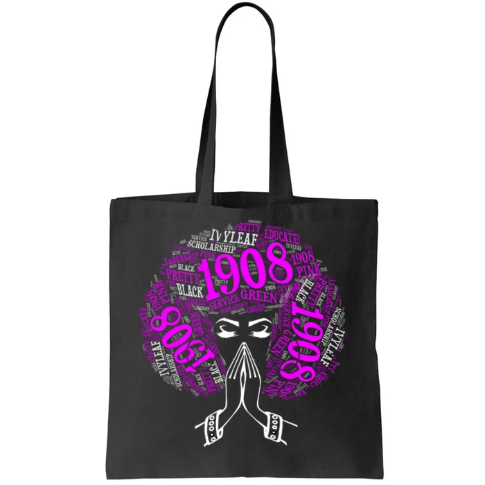 AKA Sorority Alpha 1908 Pretty Girl Tote Bag