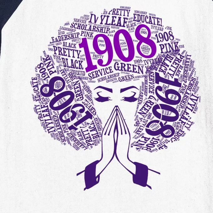 AKA Sorority Alpha 1908 Pretty Girl Baseball Sleeve Shirt