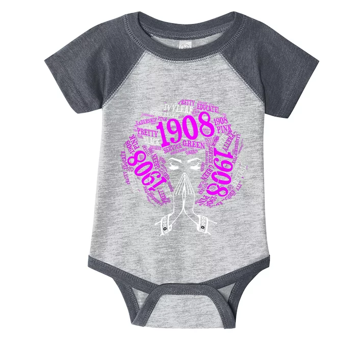 AKA Sorority Alpha 1908 Pretty Girl Infant Baby Jersey Bodysuit