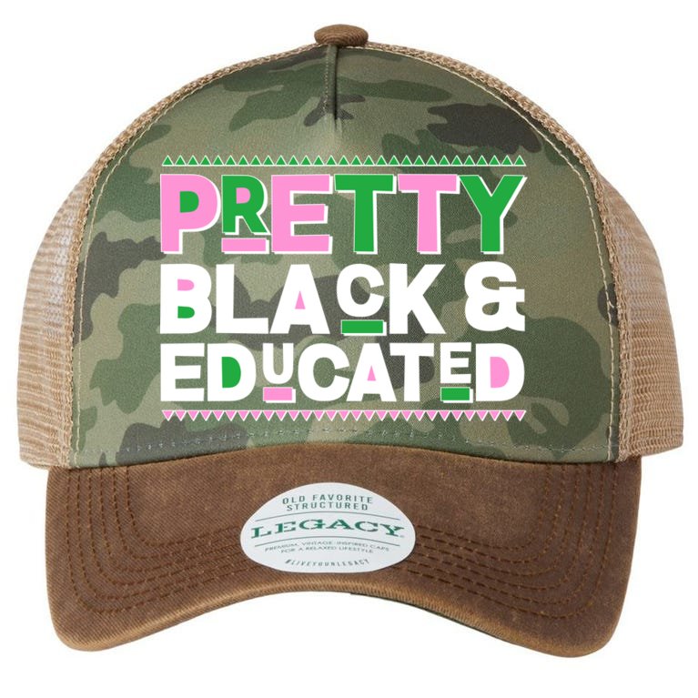 AKA Sorority Pretty Black And Educated Legacy Tie Dye Trucker Hat
