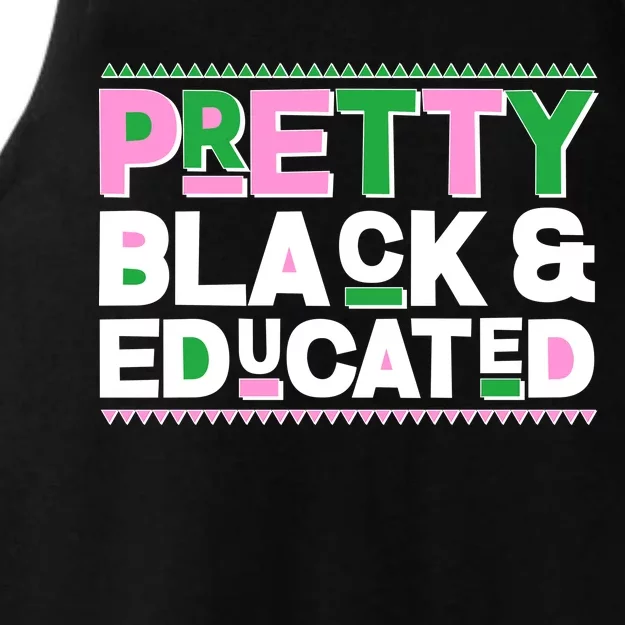 AKA Sorority Pretty Black And Educated Ladies Tri-Blend Wicking Tank