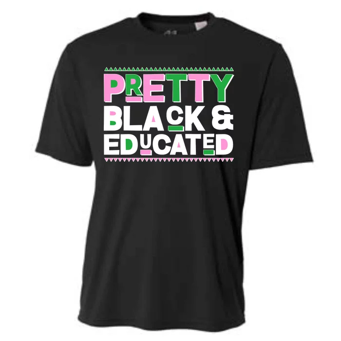 AKA Sorority Pretty Black And Educated Cooling Performance Crew T-Shirt