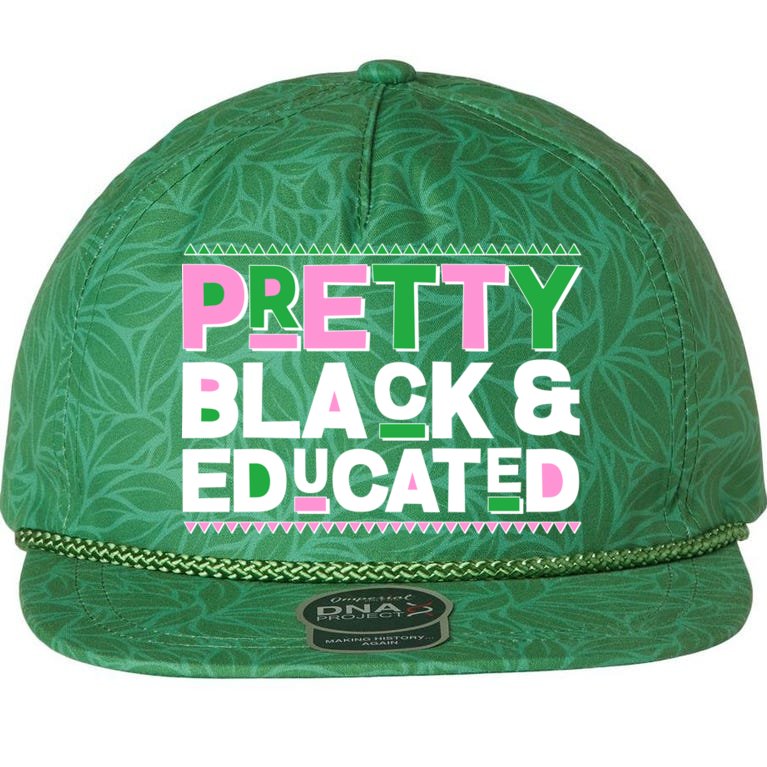 AKA Sorority Pretty Black And Educated Aloha Rope Hat