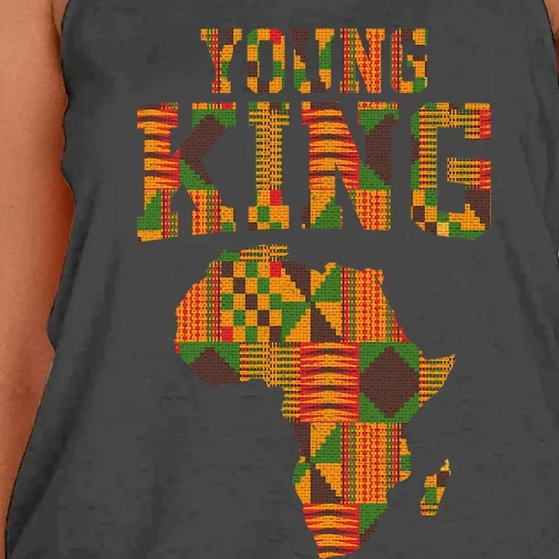 African King Art For Kente Cloth African Print Women's Knotted Racerback Tank