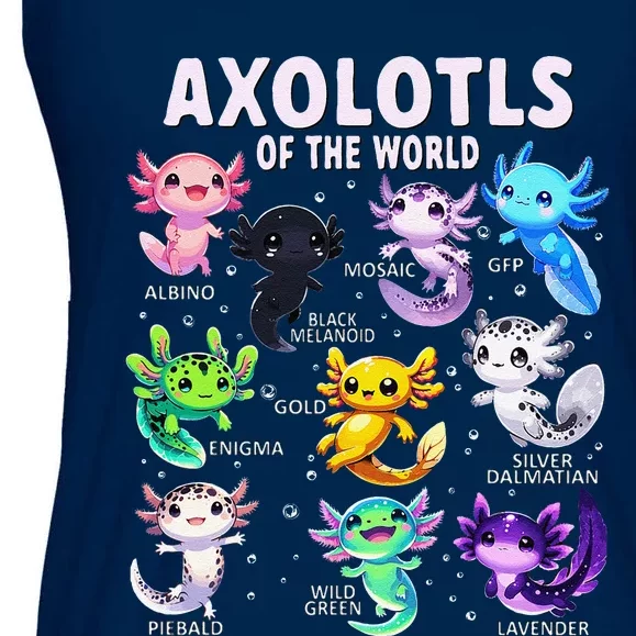 Axolotl Kawaii Axolotls Of The World Axolotl Animals Ladies Essential Flowy Tank