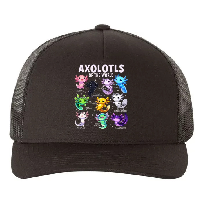 Axolotl Kawaii Axolotls Of The World Axolotl Animals Yupoong Adult 5-Panel Trucker Hat