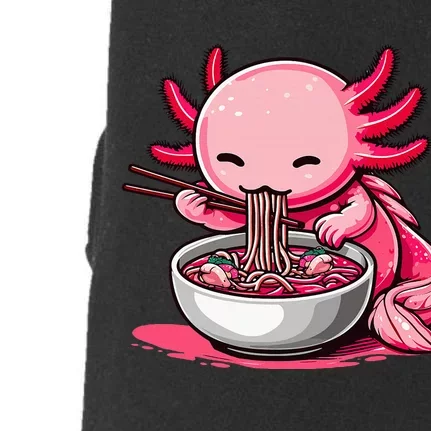 Anime Kawaii Axolotl Eating Ramen Noodles Doggie 3-End Fleece Hoodie