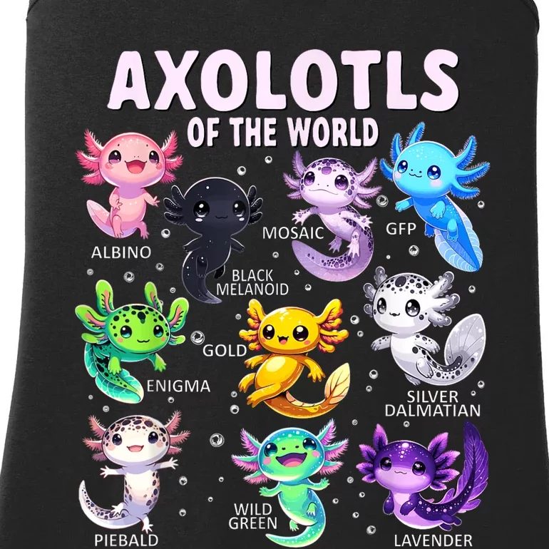 Axolotl Kawaii Axolotls Of The World Axolotl Animals Ladies Essential Tank