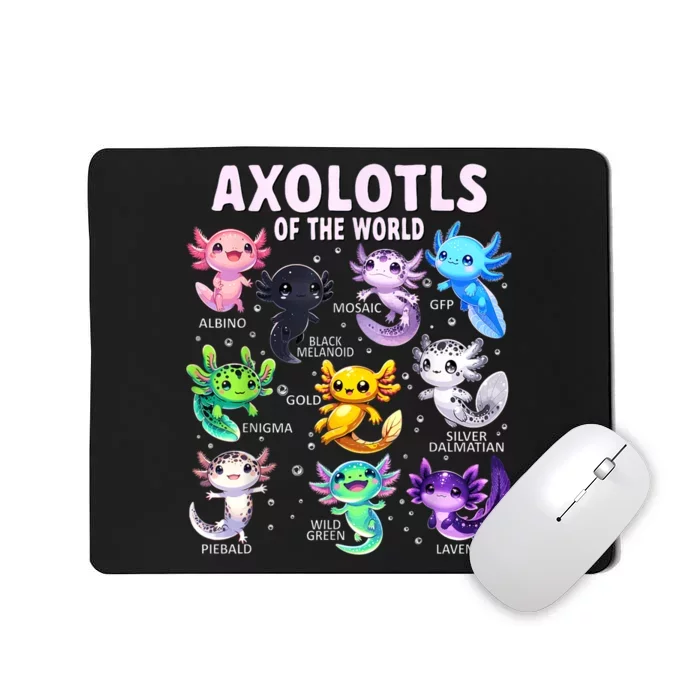 Axolotl Kawaii Axolotls Of The World Axolotl Animals Mousepad