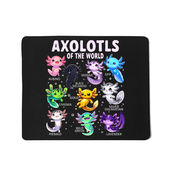 Axolotl Kawaii Axolotls Of The World Axolotl Animals Mousepad