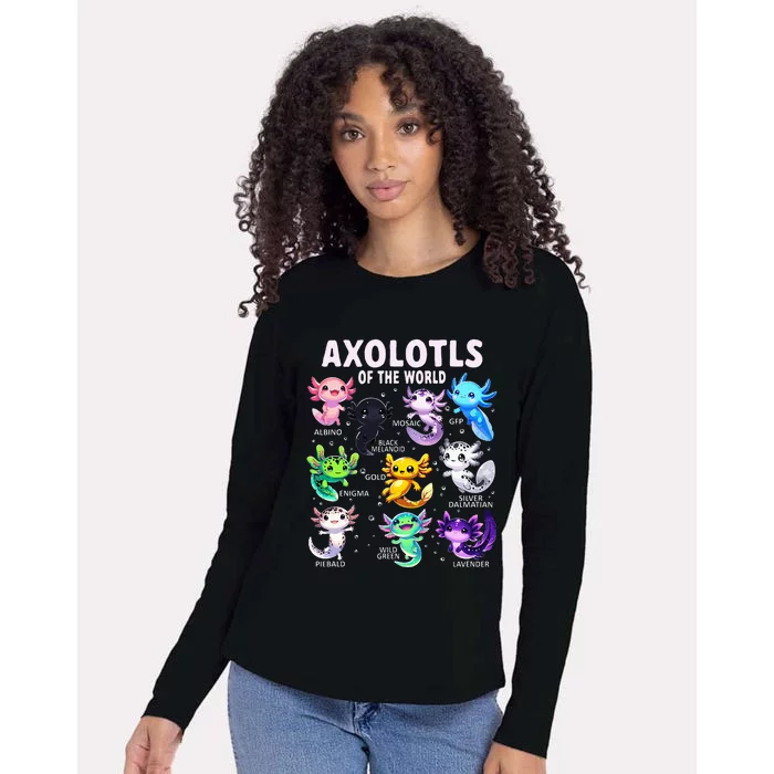 Axolotl Kawaii Axolotls Of The World Axolotl Animals Womens Cotton Relaxed Long Sleeve T-Shirt