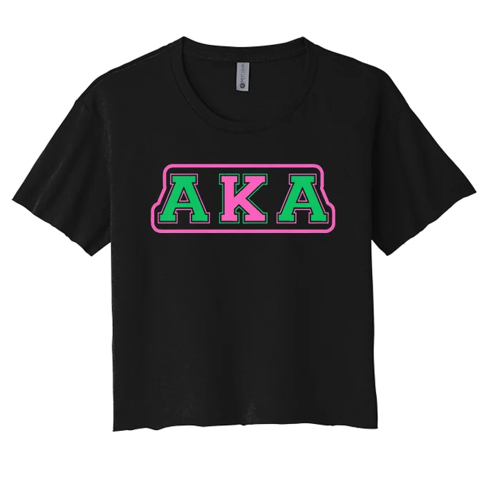 Alpha Kappa AKA Sorority Paraphernalia Women's Crop Top Tee