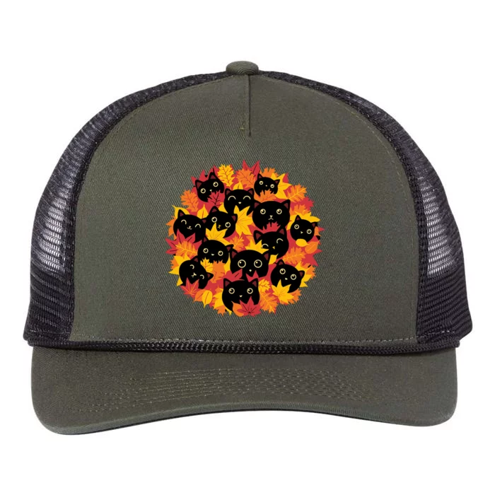 Autumn Kittens Retro Rope Trucker Hat Cap