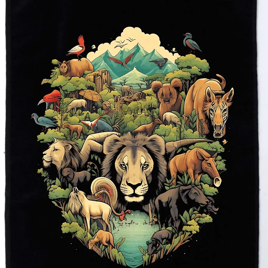 Animal Kingdom Animal Lover Nature Forest Platinum Collection Golf Towel