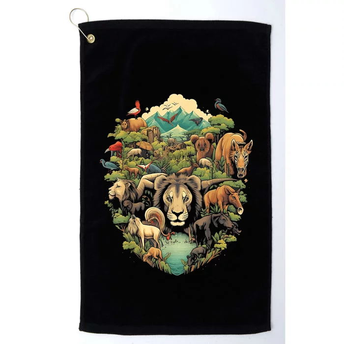 Animal Kingdom Animal Lover Nature Forest Platinum Collection Golf Towel