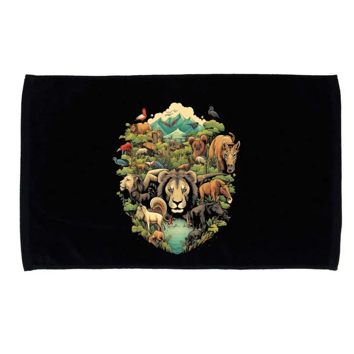 Animal Kingdom Animal Lover Nature Forest Microfiber Hand Towel