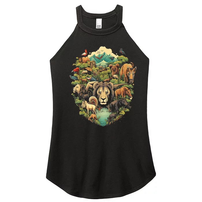 Animal Kingdom Animal Lover Nature Forest Women’s Perfect Tri Rocker Tank