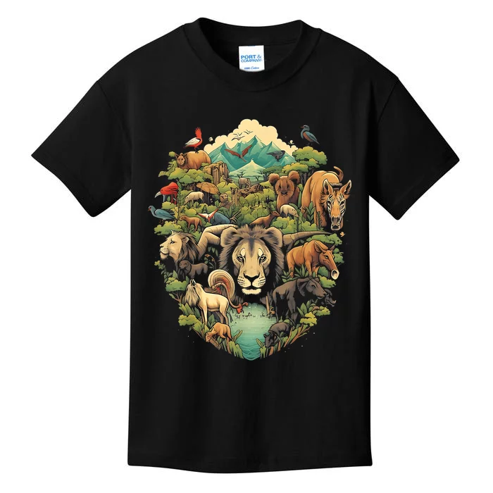 Animal Kingdom Animal Lover Nature Forest Kids T-Shirt