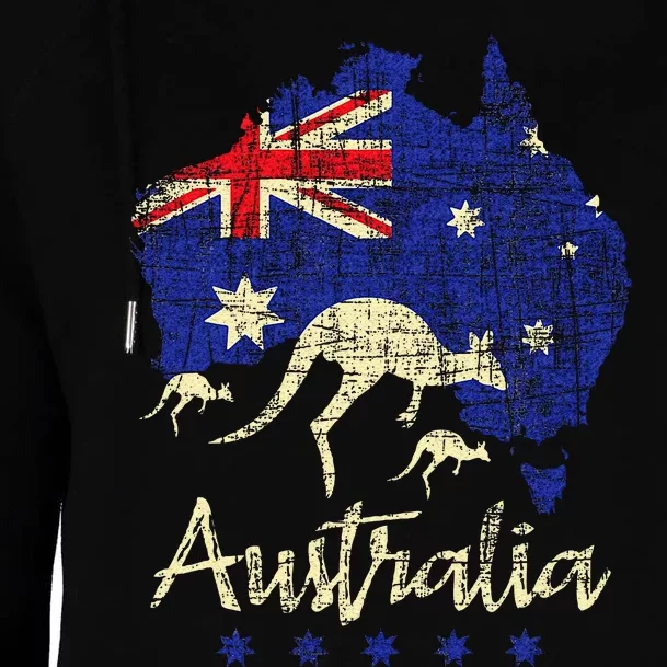 Australia Kangaroo Australian Lover Wildlife Zoo Animal Womens Funnel Neck Pullover Hood